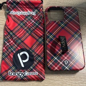Loopy Case Tartan Red Phone Cover for iPhone 14 Pro Max